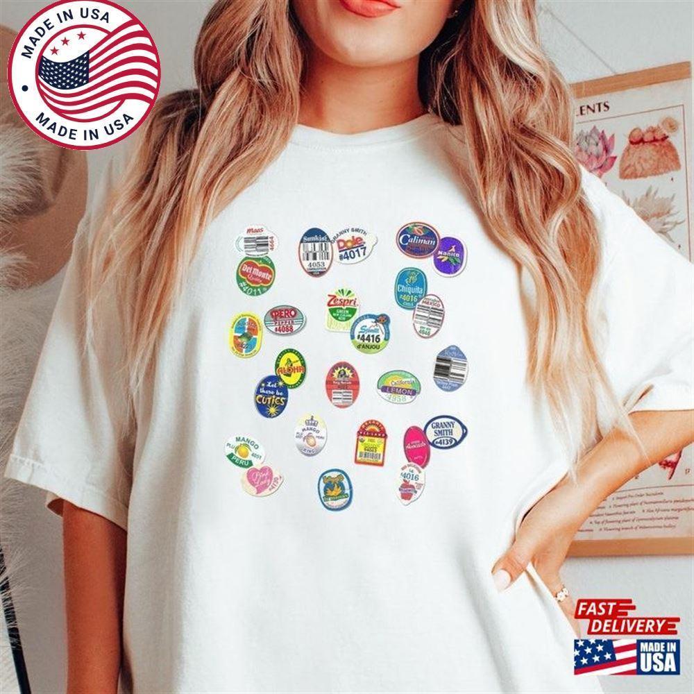 Comfort Colors Fruit Sticker Shirt Summer Graphic Tee Classic T-Shirt